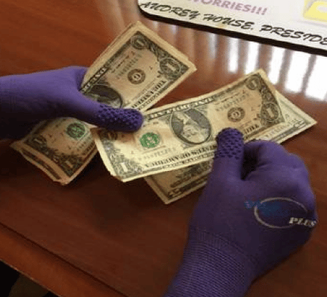 Grabaroos hand gloves for bankers